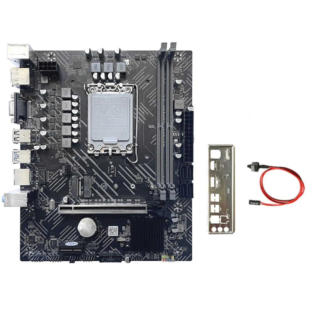 H610 Motherboard+Switch Cable+Baffle LGA1700 DDR4 PCIE 16X Gigabit LAN for G6900 G7400 I3 12100 I5 12500 12Th CPU
H610 Motherboard+Switch Cable+Baffle LGA1700 DDR4 PCIE 16X Gigabit LAN for G6900 G7400 I3 12100 I5 12500 12Th CPU