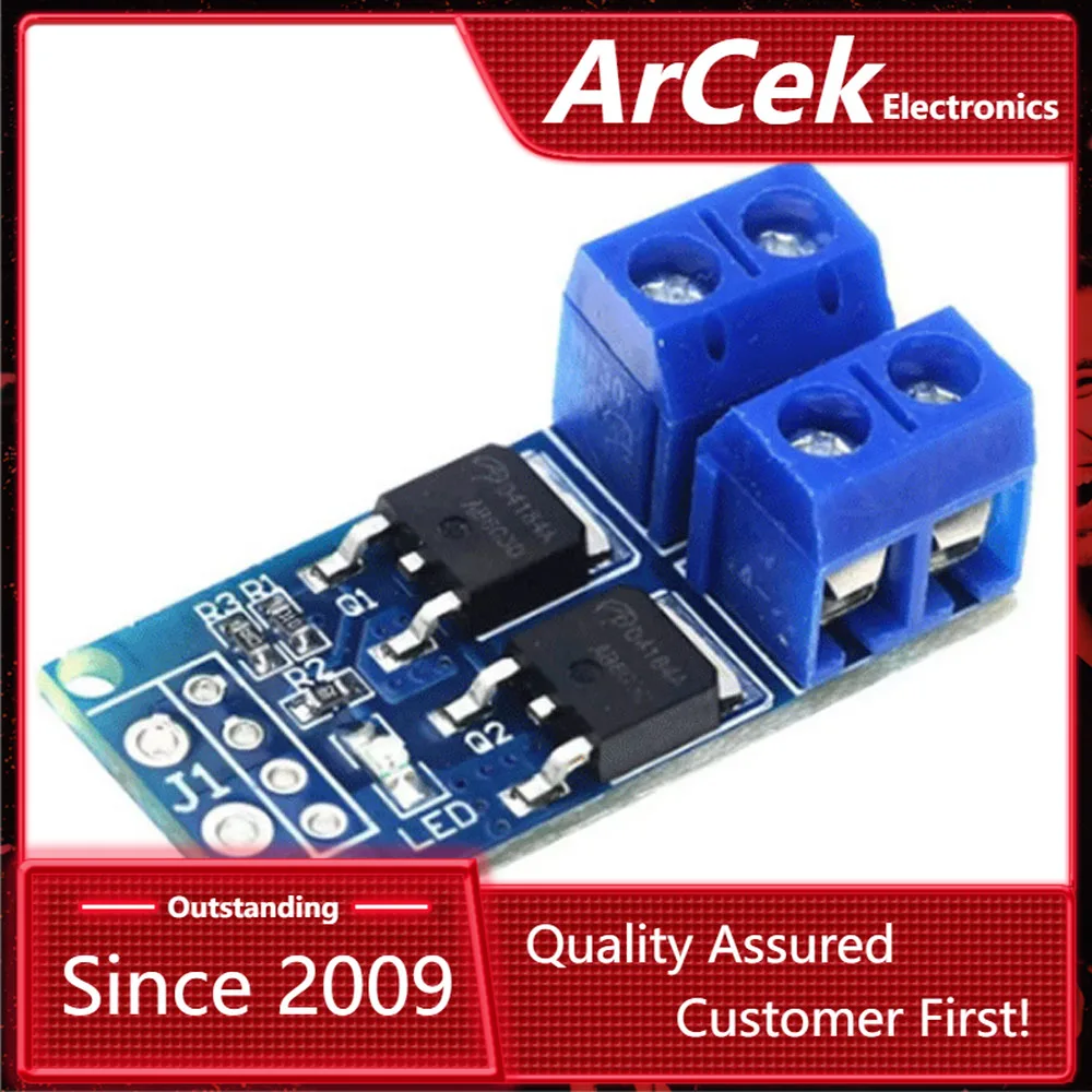 15A 400W Dual MOS FET Trigger Switch Drive Module PWM Regulator Control Panel 5V-36V IO Port PLC Interfaces DC Power 0-20KHZ 
15A 400W Dual MOS FET Trigger Switch Drive Module PWM Regulator Control Panel 5V-36V IO Port PLC Interfaces DC Power 0-20KHZ
