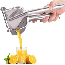 Portable Lemon Squeezer Stainless Steel Manual Citrus Juicer Fresh Orange Juice Extractor Hand Free Citrus Squeezer Kitchen Tool