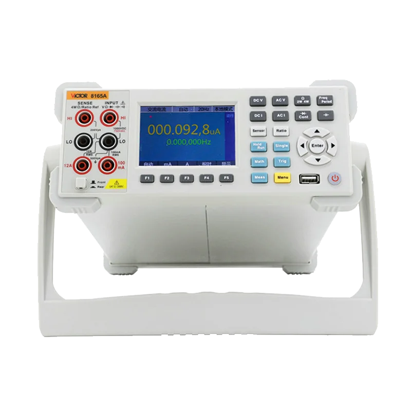 VICTOR8165A Desk Top Digital Multimeter Auto Range AC DC USB Multiple interface Front/Rear Signal terminal bench multimeter
VICTOR8165A Desk Top Digital Multimeter Auto Range AC DC USB Multiple interface Front/Rear Signal terminal bench multimeter
