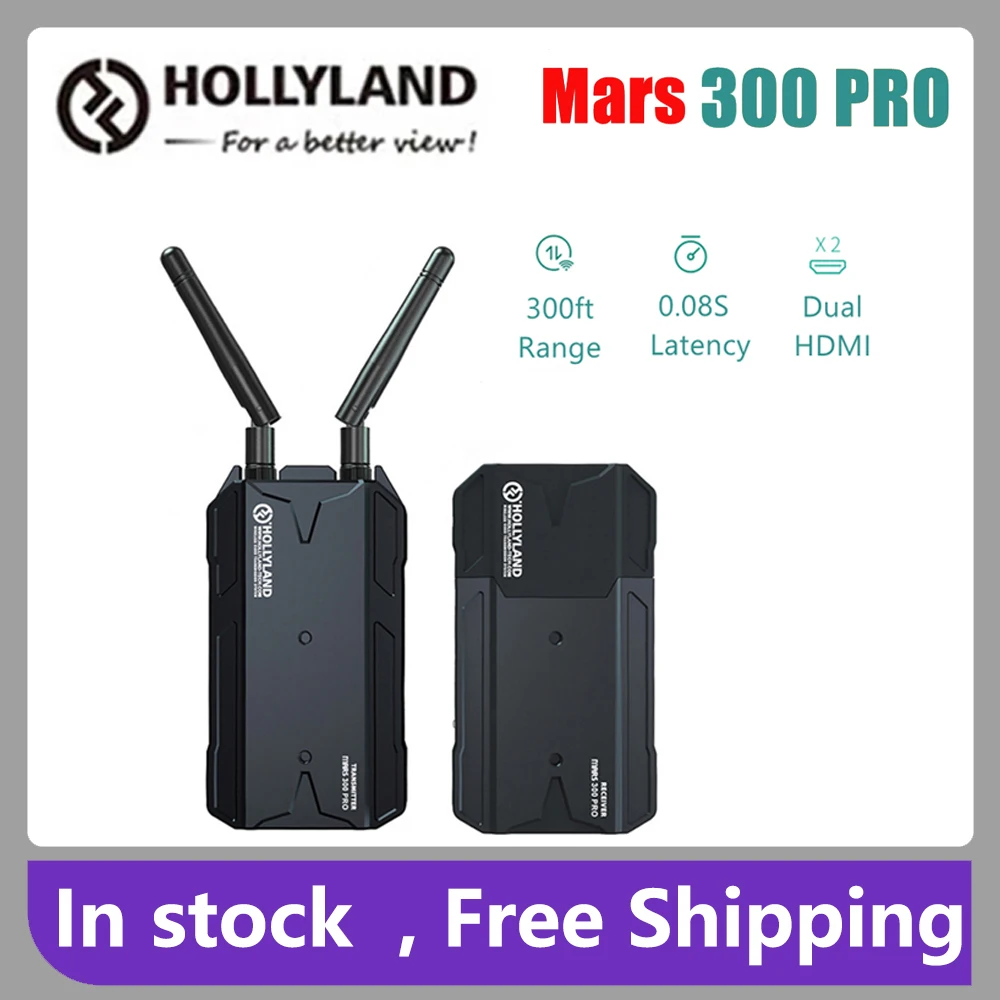 Hollyland Mars 300 PRO HD Video Image Wireless Transmission MAR S Enhanced Transmitter Receiver HDMI 1080P for DSLR Camera Phone
Hollyland Mars 300 PRO HD Video Image Wireless Transmission MAR S Enhanced Transmitter Receiver HDMI 1080P for DSLR Camera Phone