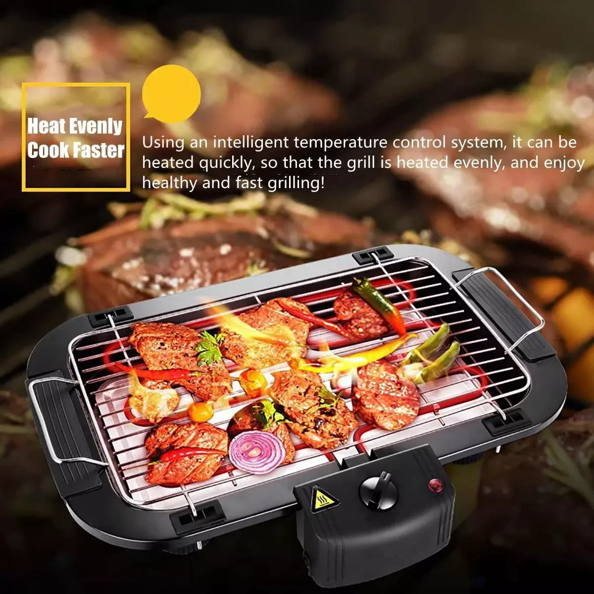 2000W Portable Smokeless Electric Pan Grill BBQ Stove Electric Griddle Barbecue Machine 5 Temperature Mode for Home Camping 220V
2000W Portable Smokeless Electric Pan Grill BBQ Stove Electric Griddle Barbecue Machine 5 Temperature Mode for Home Camping 220V