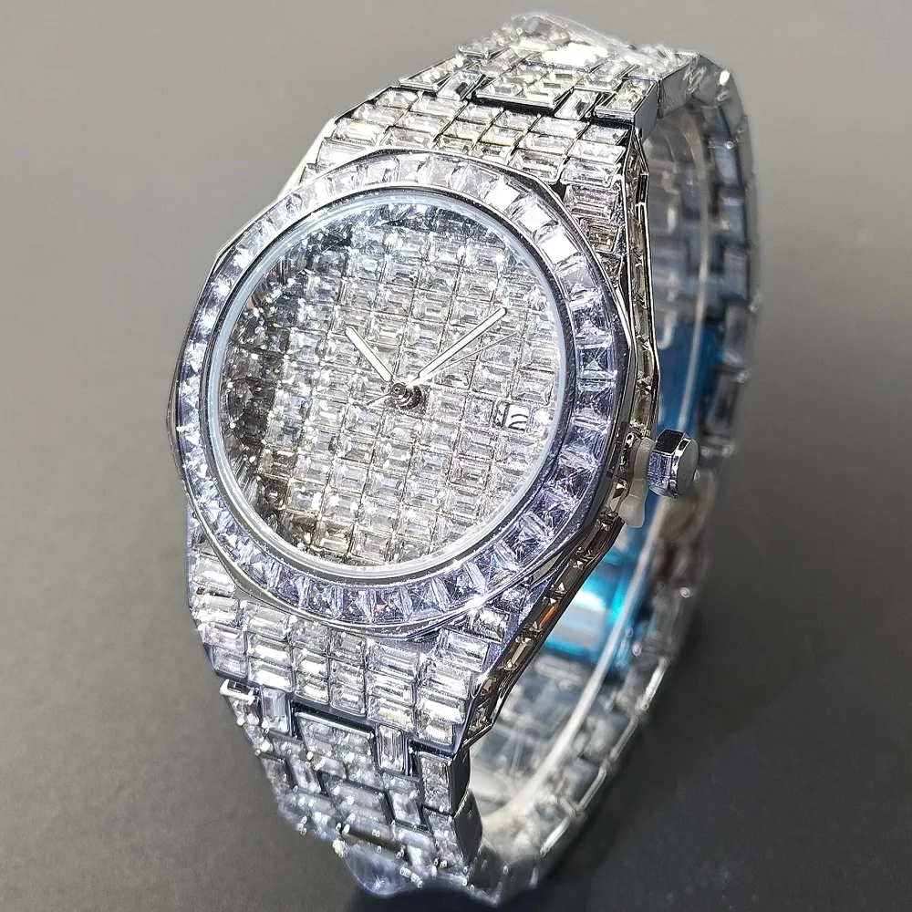 Часы наручные мужские кварцевые с имитацией страз, модные в стиле хип-хоп, с браслетом из нержавеющей стали, серебристые японские
Часы наручные мужские кварцевые с имитацией страз, модные в стиле хип-хоп, с браслетом из нержавеющей стали, серебристые японские