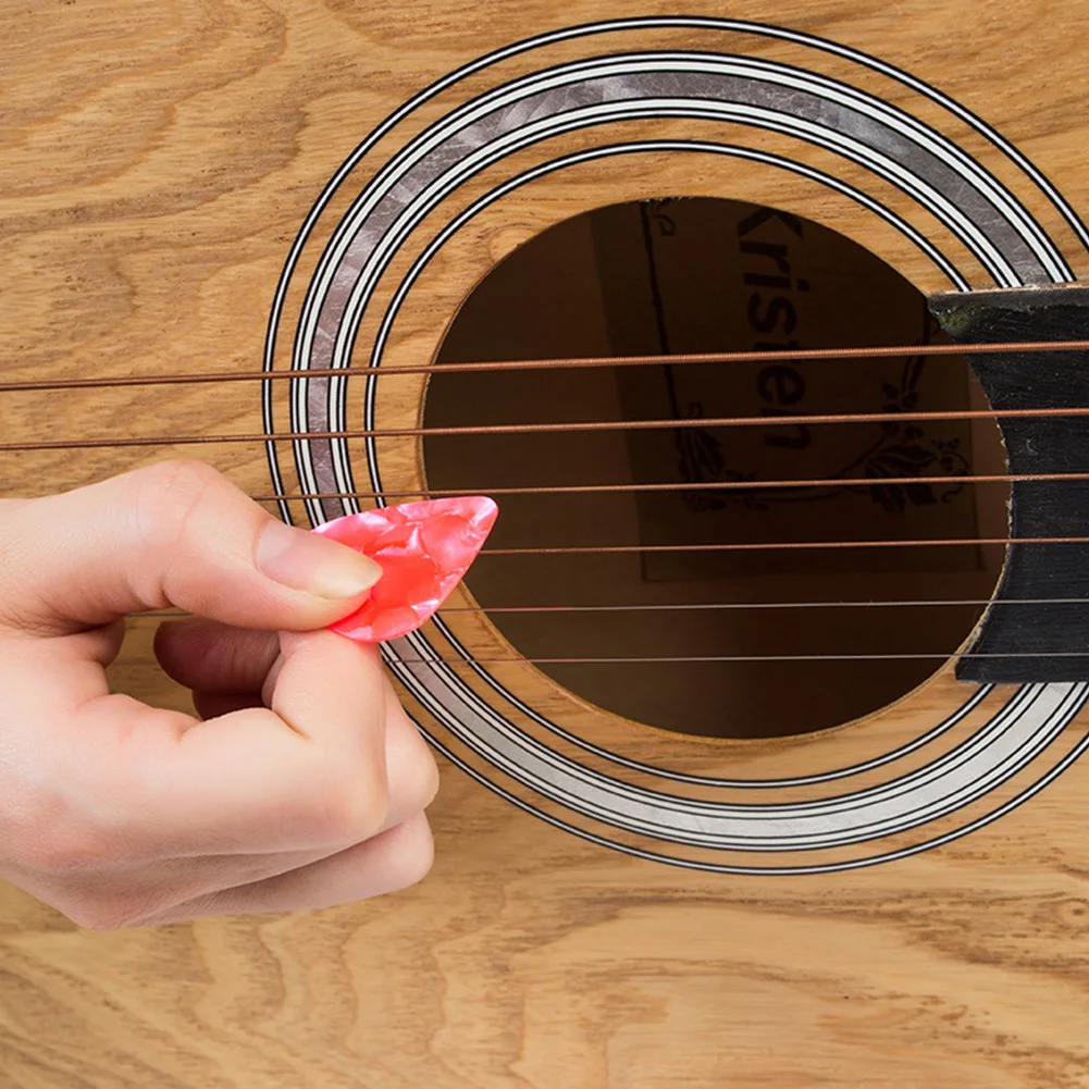 12PCS Guitar Picks Plectrum Celluloid Acoustic Electric Guitar Bass Accessories 0.46mm 26 X 30mm With Specific Pattern
12PCS Guitar Picks Plectrum Celluloid Acoustic Electric Guitar Bass Accessories 0.46mm 26 X 30mm With Specific Pattern
