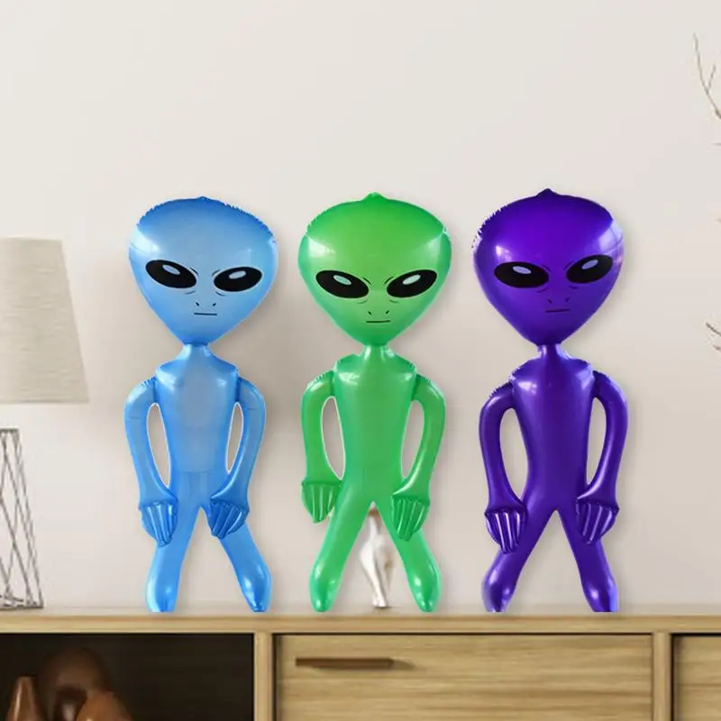 

35 Inch PVC Inflatable Alien Balloon Model UFO ET PVC Alien Inflatable Doll Adult Child Toy Novelty Treasures Outer Space Part