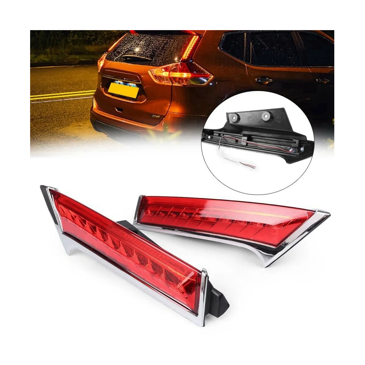 Rear Window Column Light Brake Light Rear Tail Light Without Steering Function Car for Nissan Kizashi Rogue 2014-2019 
Rear Window Column Light Brake Light Rear Tail Light Without Steering Function Car for Nissan Kizashi Rogue 2014-2019