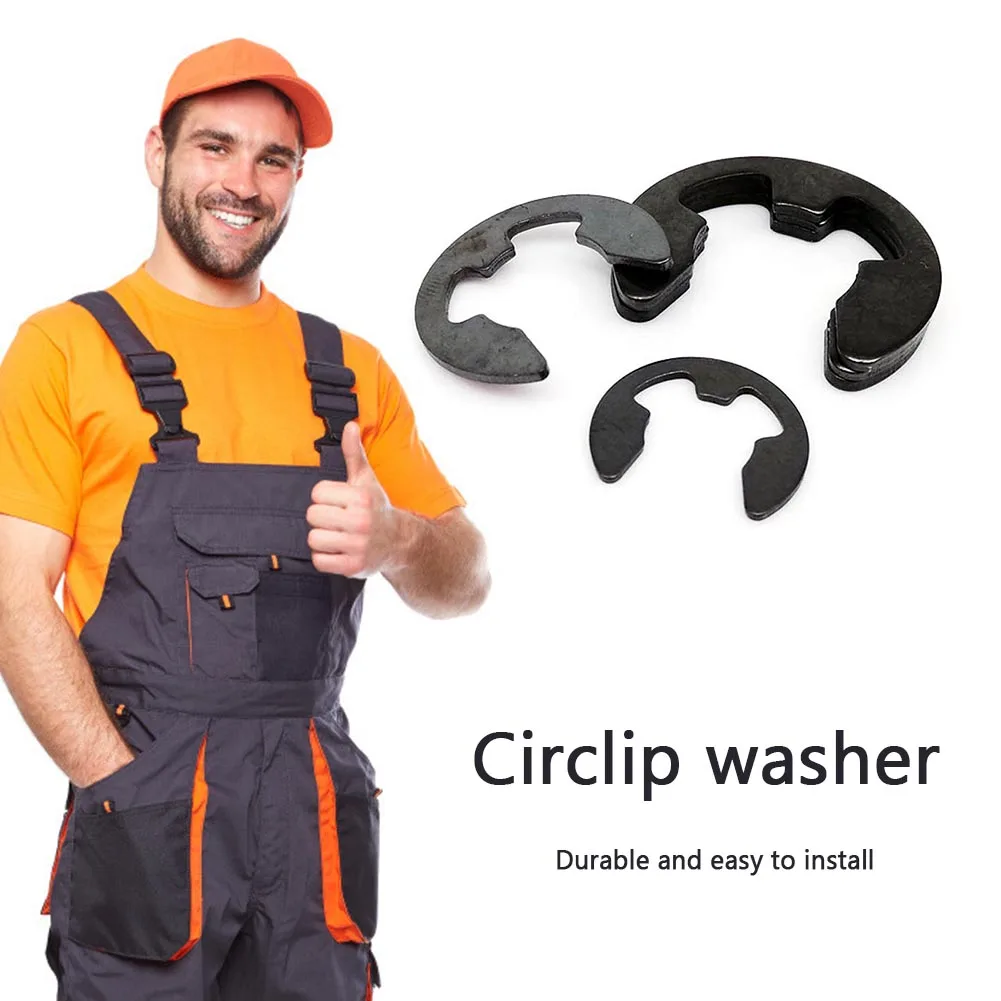 580 Packs Circlip Retaining Ring Corrosion Resistance Buckle-shaped Split Washers Oil Resistance Easy Install for M1.5-M10 Black
580 Packs Circlip Retaining Ring Corrosion Resistance Buckle-shaped Split Washers Oil Resistance Easy Install for M1.5-M10 Black