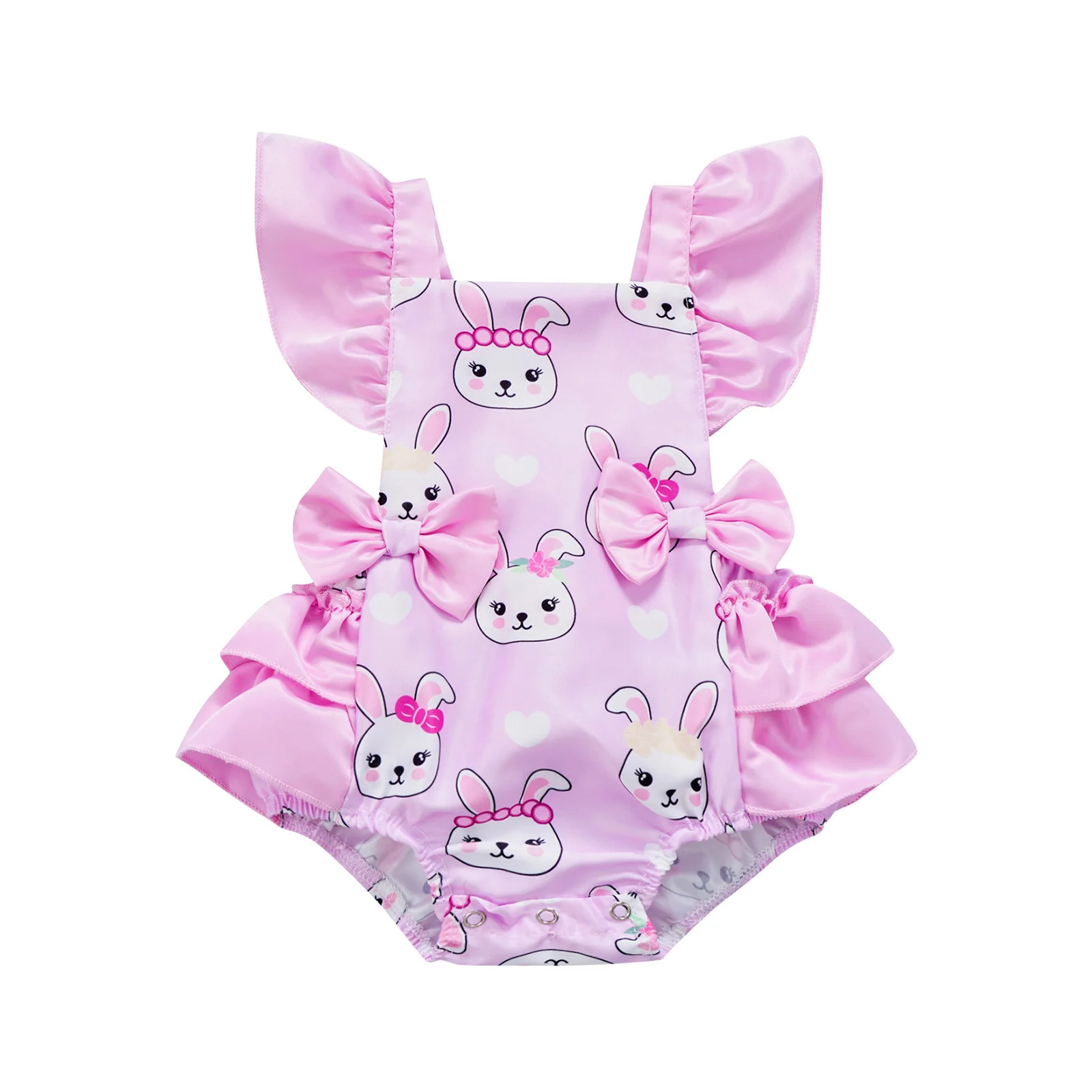 Newborn Backless Easter Bodysuit Baby Girls Clothing Tie-up Rabbit Print Fly Sleeve Square Collar Ruffle Jumpsuit with Bow
Newborn Backless Easter Bodysuit Baby Girls Clothing Tie-up Rabbit Print Fly Sleeve Square Collar Ruffle Jumpsuit with Bow