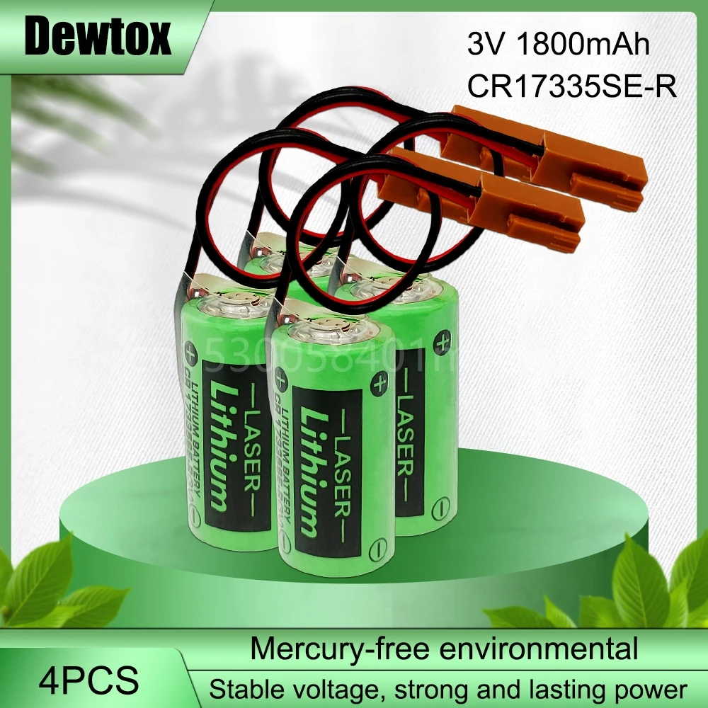 4 шт CR17335SE-R 3V 17335 ER17335 ER2/3A 1800mAh PLC Промышленный контроль, литиевая батарея с разъемом для системы FANUC PLC
4 шт CR17335SE-R 3V 17335 ER17335 ER2/3A 1800mAh PLC Промышленный контроль, литиевая батарея с разъемом для системы FANUC PLC