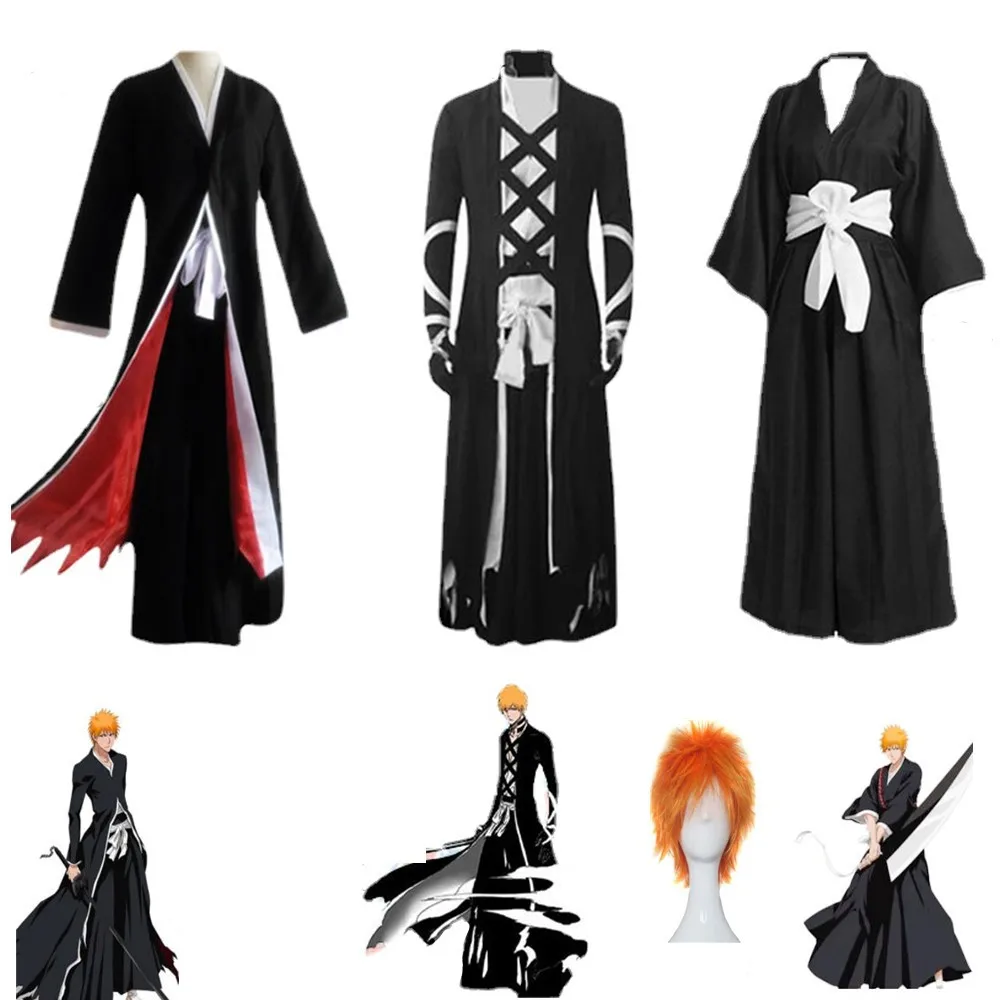 Anime Bleach Die Pa Ban Kai Kurosaki Ichigo Cosplay Costume Wig Black Japanese Kimono Cape Cloak Mask Man Halloween Party Suit
Anime Bleach Die Pa Ban Kai Kurosaki Ichigo Cosplay Costume Wig Black Japanese Kimono Cape Cloak Mask Man Halloween Party Suit