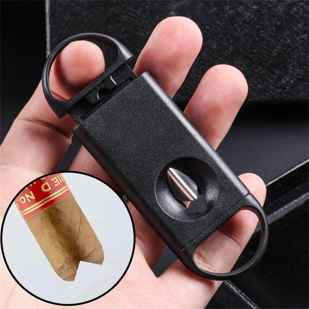 Plastic V Cut Cigar Cutter Stainless Steel Sharp Edge Blade Guillotine Cigar Pocket Gadget Cigar Scissors for Cuban Charuto
Plastic V Cut Cigar Cutter Stainless Steel Sharp Edge Blade Guillotine Cigar Pocket Gadget Cigar Scissors for Cuban Charuto