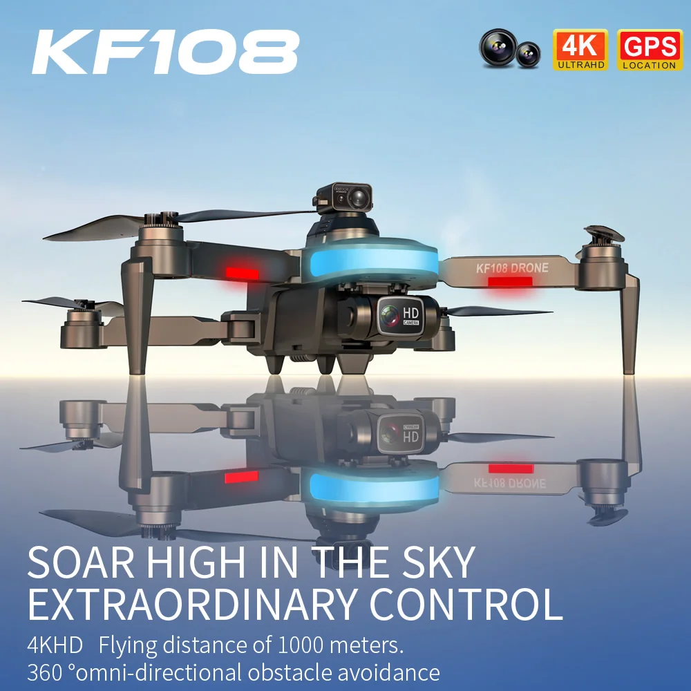 KF108 New Drones With Camera HD 4K 5G WIFI GPS Laser Obstacle Avoidance Quadcopter Brushless Professiona RC Helicopter Toys Gift
KF108 New Drones With Camera HD 4K 5G WIFI GPS Laser Obstacle Avoidance Quadcopter Brushless Professiona RC Helicopter Toys Gift