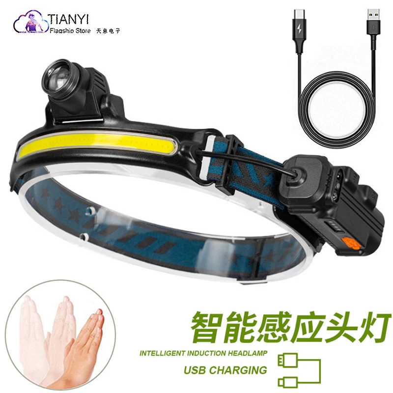 Type-C rechargeable COB glare T6 headlight flood light sensor head-mounted light outdoor zoom waterproof fishing work light
Type-C rechargeable COB glare T6 headlight flood light sensor head-mounted light outdoor zoom waterproof fishing work light