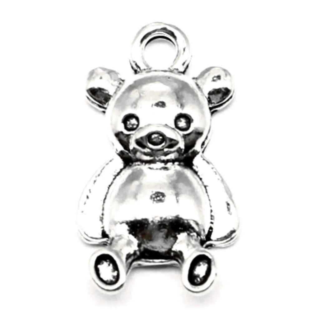 

70pcs Wholesale Jewelry Lots Bear Charms Pendant Supplies For Jewelry Materials 18x23mm