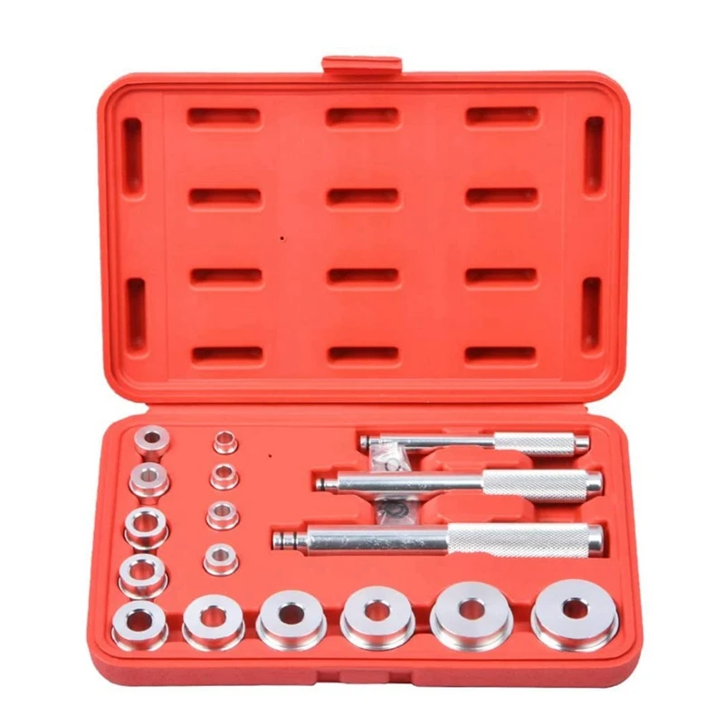 17Pc Bearing Race and Seal Bushing Driver Set Removal Tool Universal Kit for Automotive Wheel Bearings
17Pc Bearing Race and Seal Bushing Driver Set Removal Tool Universal Kit for Automotive Wheel Bearings