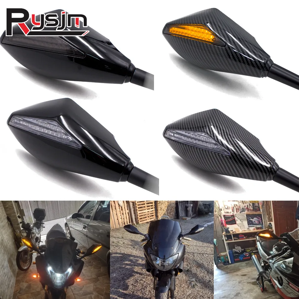 HD 1 Pair Integrated Side Mirrors Rearview Mirror Motorbike Aaccessories Motorcycle LED Turn Signal Mirrors Turn Indicators
HD 1 Pair Integrated Side Mirrors Rearview Mirror Motorbike Aaccessories Motorcycle LED Turn Signal Mirrors Turn Indicators