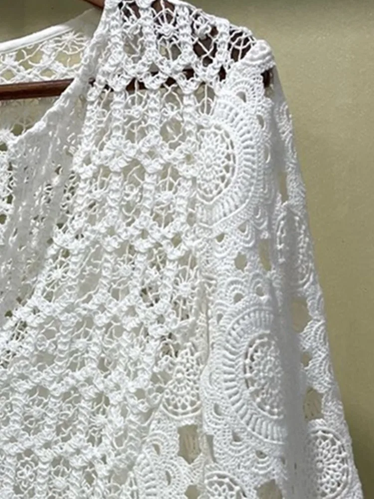 Women's Mini Dresses V-neck Lace Slim Fit Hollow Out Half Flared Sleeve Solid Elegant Robe Casual Spring Summer
Women's Mini Dresses V-neck Lace Slim Fit Hollow Out Half Flared Sleeve Solid Elegant Robe Casual Spring Summer