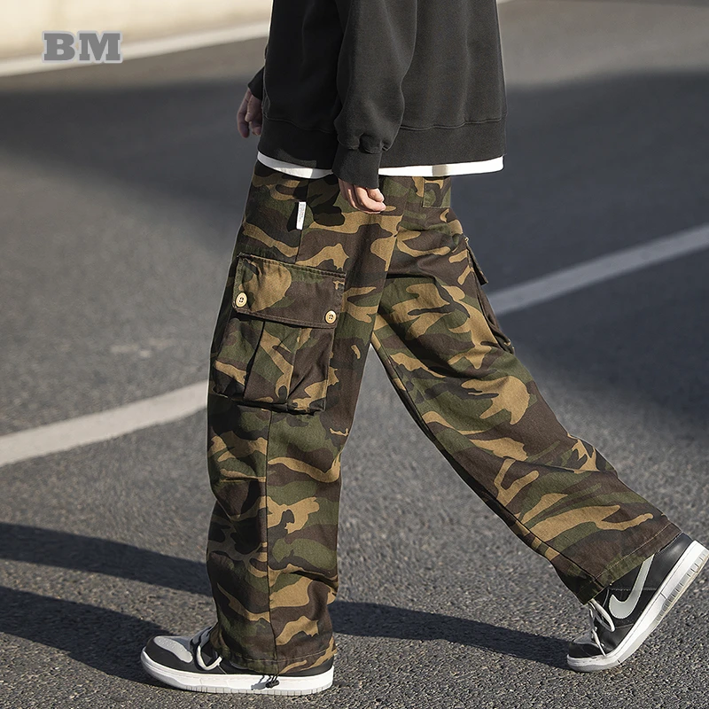 Korean Fashion Hip Hop Camouflage Casual Pants Spring Autumn Straight Cargo Pants Men Clothing Streetwear Tactical Jogging
Korean Fashion Hip Hop Camouflage Casual Pants Spring Autumn Straight Cargo Pants Men Clothing Streetwear Tactical Jogging
