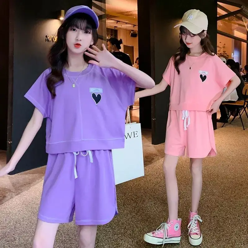 Teenage Girls Fashion Baby Kids Clothes Sets Summer Short Sleeve T-shirts + Pants 2PCS Tracksuit Children Clothing 6 8 10 12 Y
Teenage Girls Fashion Baby Kids Clothes Sets Summer Short Sleeve T-shirts + Pants 2PCS Tracksuit Children Clothing 6 8 10 12 Y