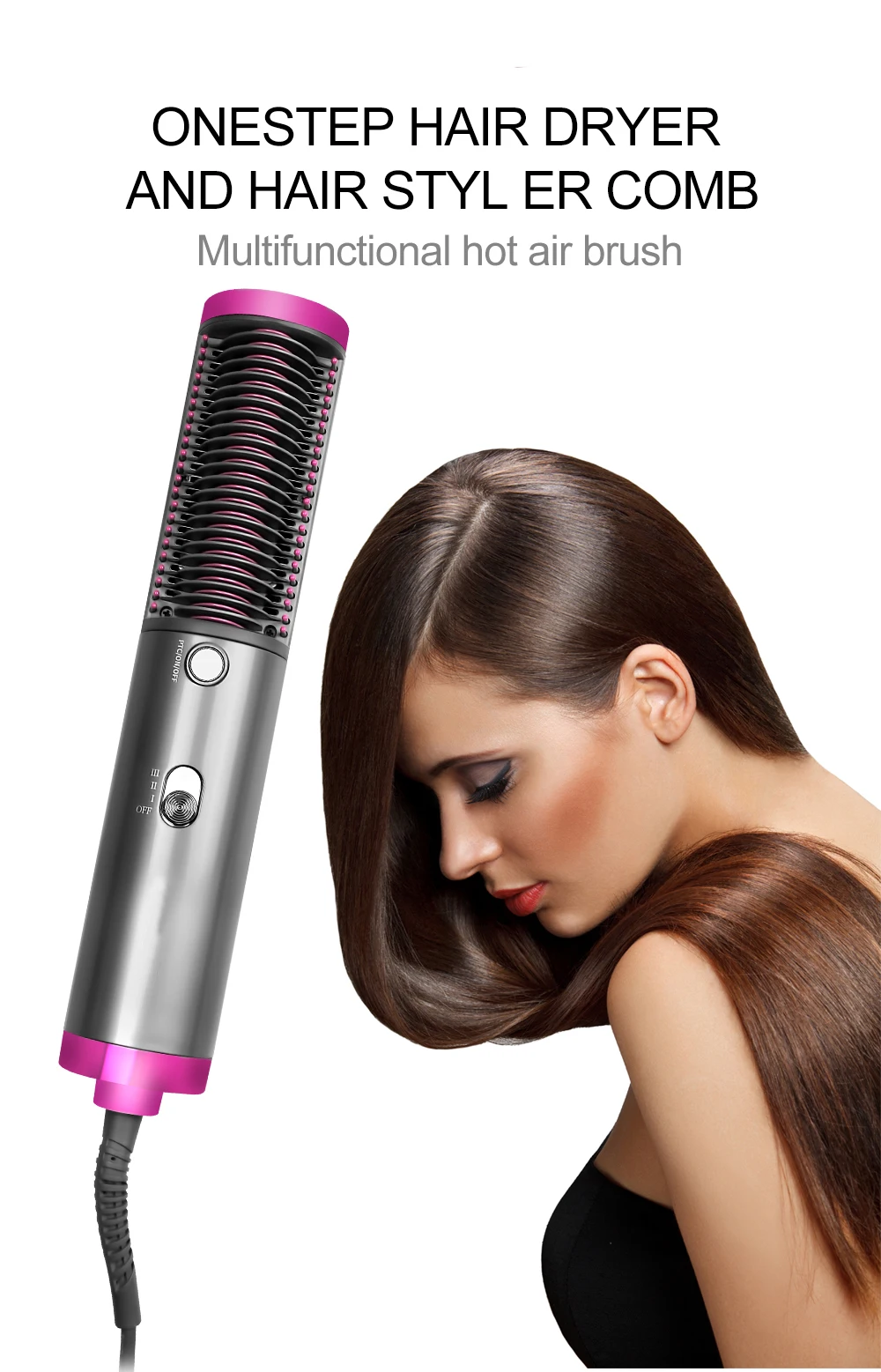 All-In-One Hair Brush Multifunctional Hot Air Comb Straightening Hair Dryer Curler Straight Hair 3 In 1 Hair Brush Styling Tool
All-In-One Hair Brush Multifunctional Hot Air Comb Straightening Hair Dryer Curler Straight Hair 3 In 1 Hair Brush Styling Tool