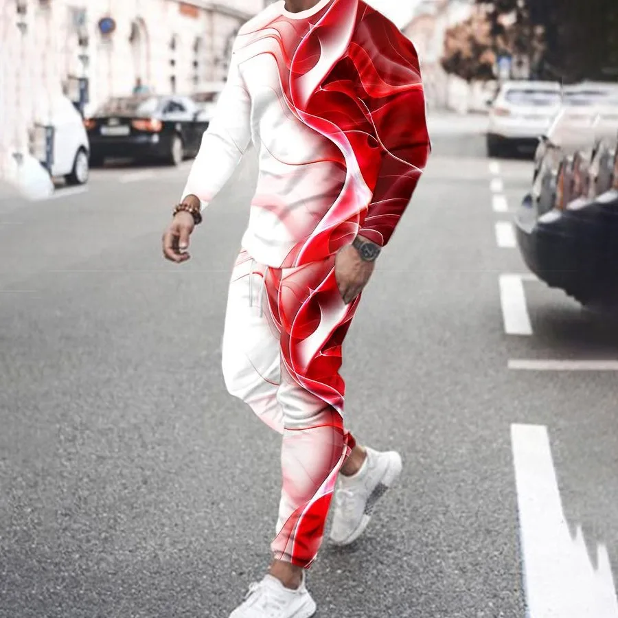 Spring Autumn Men's Sportswear Set Long Sleeve T Shirt Set Street Casual Fashion Plus Size Men's 2 PieceTracksuit Male Clothes
Spring Autumn Men's Sportswear Set Long Sleeve T Shirt Set Street Casual Fashion Plus Size Men's 2 PieceTracksuit Male Clothes