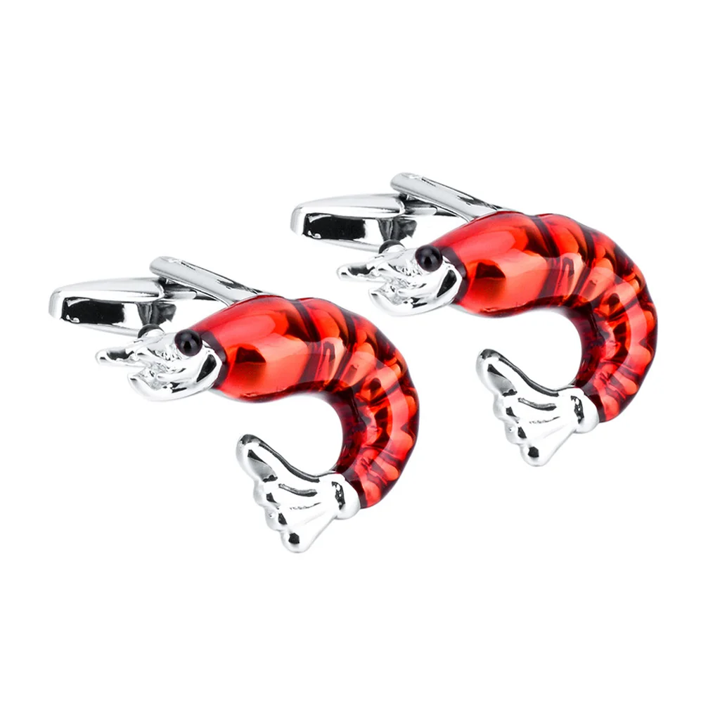 NVT Fashion Shrimp Shaped Cufflinks for Mens Shirt High Quality Red Enamel Cuff Links Friend Gift Free Engraving Name
NVT Fashion Shrimp Shaped Cufflinks for Mens Shirt High Quality Red Enamel Cuff Links Friend Gift Free Engraving Name