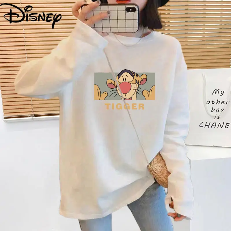 Disney Tigger Spring Men's Women's Cotton White Cartoon Printing T-shirt Bottoming Shirt Breathable Skin-friendly Long-sleeved
Disney Tigger Spring Men's Women's Cotton White Cartoon Printing T-shirt Bottoming Shirt Breathable Skin-friendly Long-sleeved