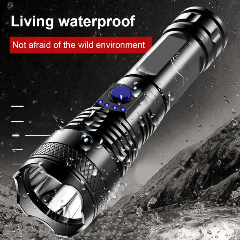 LED Flashlight Portable Lighting USB Rechargeable Torch Waterproof ABS Torch 3modes Power Display Outdoor Camping Tent Fishing
LED Flashlight Portable Lighting USB Rechargeable Torch Waterproof ABS Torch 3modes Power Display Outdoor Camping Tent Fishing