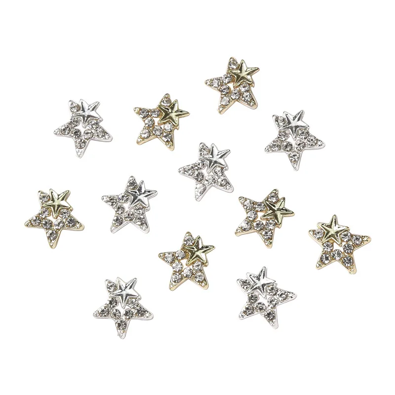 10pcs Japanese Pentagram Star Nail Art Charms Shiny Luxury Alloy Nail Decorations Glitter Supplies Manicure DIY Rhinestones Part
10pcs Japanese Pentagram Star Nail Art Charms Shiny Luxury Alloy Nail Decorations Glitter Supplies Manicure DIY Rhinestones Part