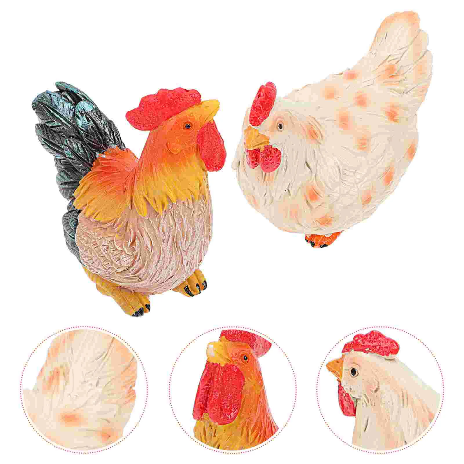 Статуэтка петуха, 2 шт., статуэтка петуха, садовая декоративная фигурка курицы, Статуэтка из смолы для сада и дома 
Статуэтка петуха, 2 шт., статуэтка петуха, садовая декоративная фигурка курицы, Статуэтка из смолы для сада и дома