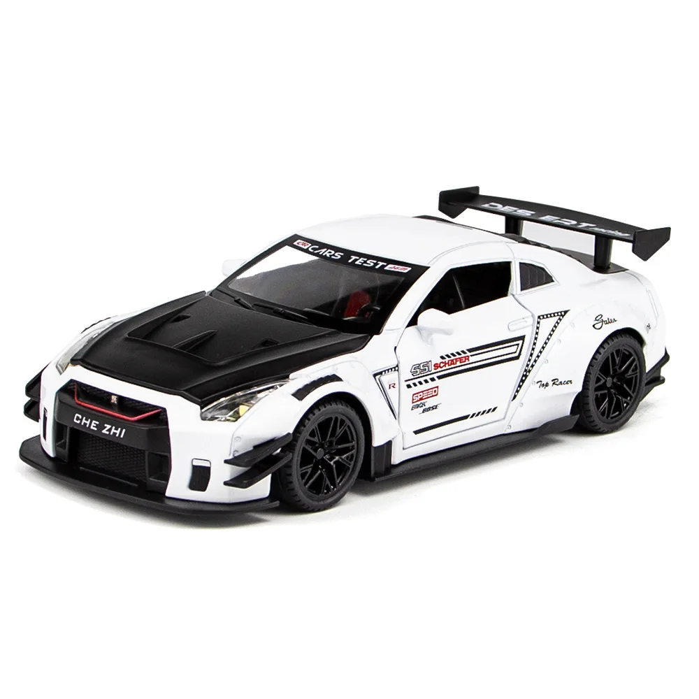 Spot 1:24 simulation alloy sports car model Nissan NISSAN GTR children's sound-light echo car toy car
Spot 1:24 simulation alloy sports car model Nissan NISSAN GTR children's sound-light echo car toy car