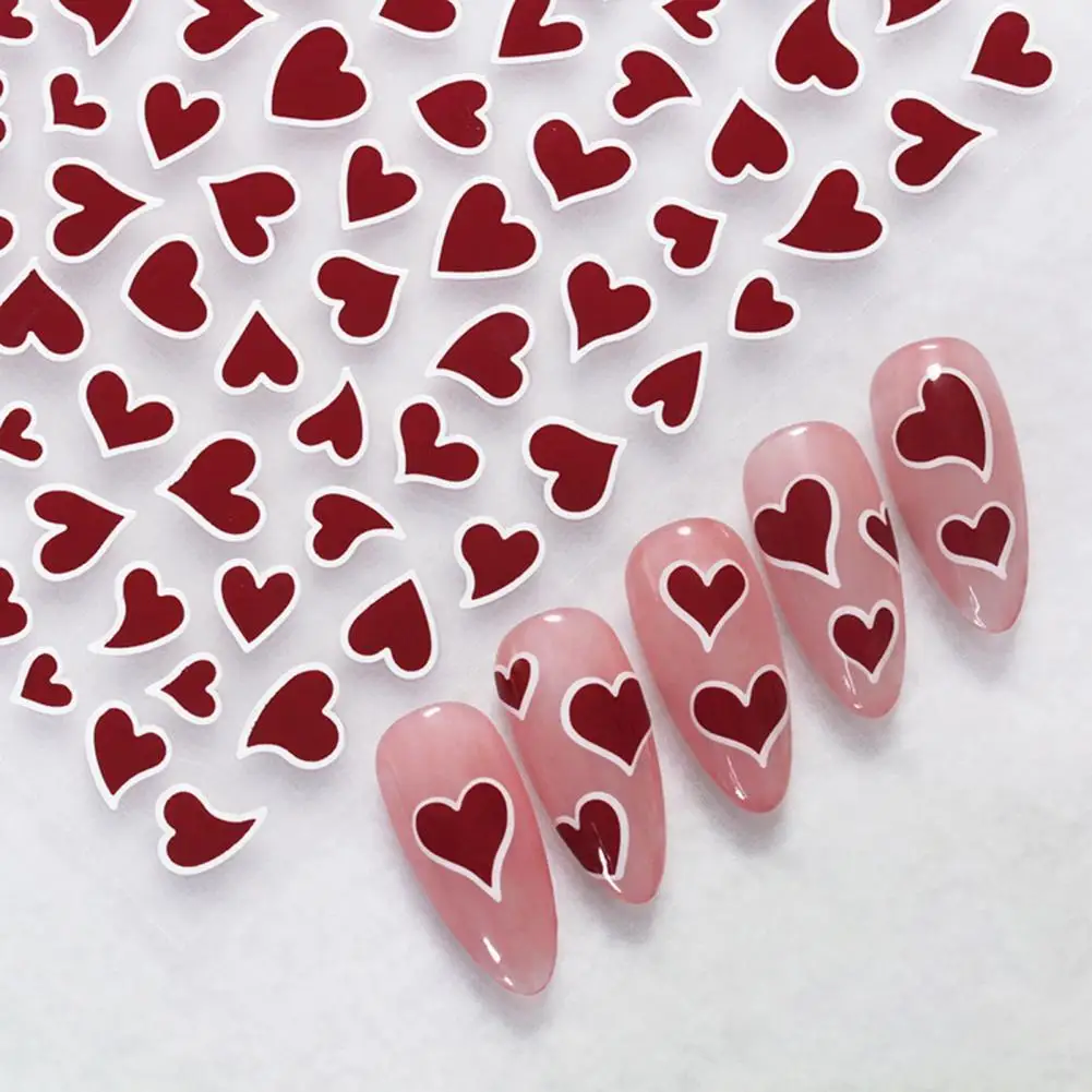 Nail Art Decal Removable Self Adhesive Strong Stickiness Easy to Apply Decorative PET Irregular Love Heart Style Nail Art Sticke
Nail Art Decal Removable Self Adhesive Strong Stickiness Easy to Apply Decorative PET Irregular Love Heart Style Nail Art Sticke