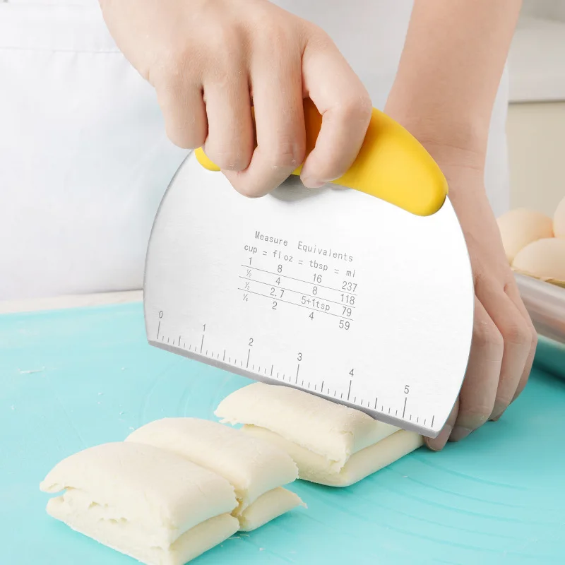 Stainless Steel Dough Cutter with Scale Pastry Scraper Chopper Pizza Bread Slicer Kitchen Baking Utensils
Stainless Steel Dough Cutter with Scale Pastry Scraper Chopper Pizza Bread Slicer Kitchen Baking Utensils