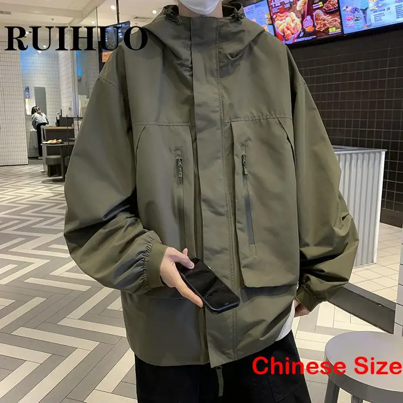 RUIHUO Solid Men's Coat Outerwear Man Windbreaker Jackets for Mens Clothing Tops New in Outdoor Clothes 2XL 2023 Spring
RUIHUO Solid Men's Coat Outerwear Man Windbreaker Jackets for Mens Clothing Tops New in Outdoor Clothes 2XL 2023 Spring
