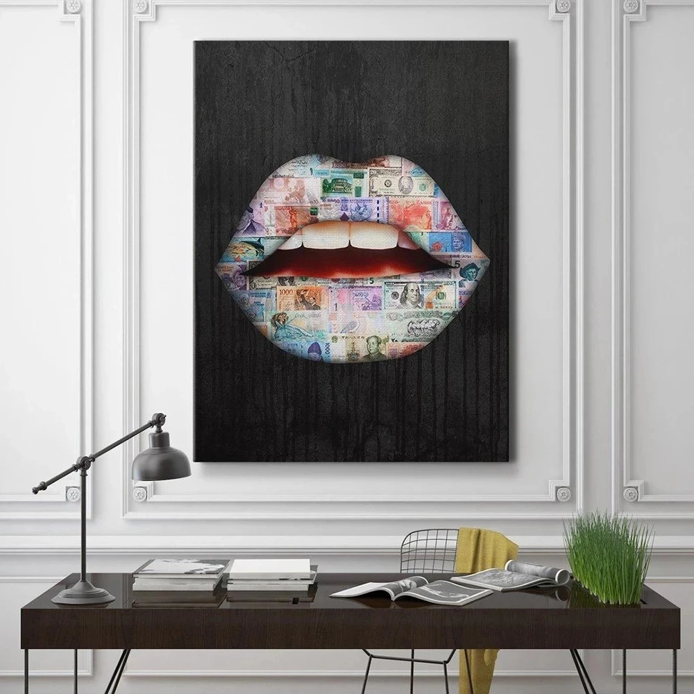 Modular Poster Pictures Money Lips Home Decor Simple Wall Art Canvas Dollars Printed Painting Living Room Modern No Framework
Modular Poster Pictures Money Lips Home Decor Simple Wall Art Canvas Dollars Printed Painting Living Room Modern No Framework