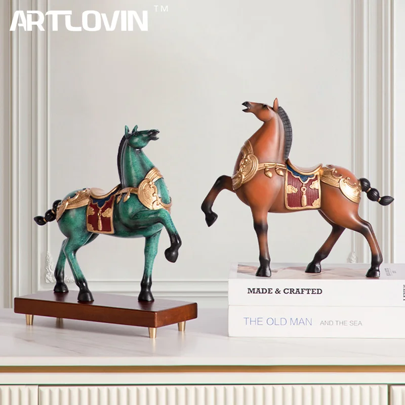 Famous Chinese War Horse Sculpture Ancient Antique Steed Statue Luxury Resin Crafts For Modern Home Decor Creative Unique Design
Famous Chinese War Horse Sculpture Ancient Antique Steed Statue Luxury Resin Crafts For Modern Home Decor Creative Unique Design