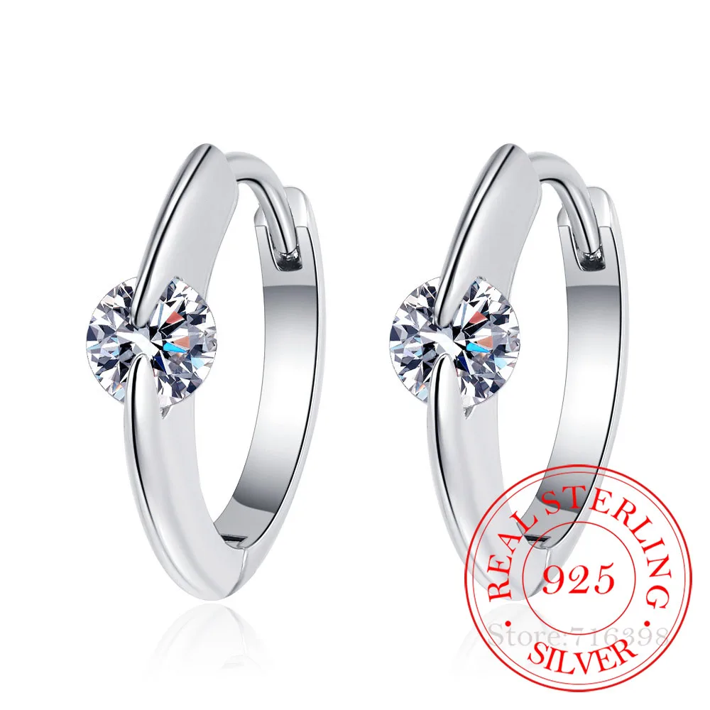 Original 925 Sterling Silver Smooth Crystal Circle Hoop Earrings For Women Korean Wedding Party Jewelry Gift Female Pendientes
Original 925 Sterling Silver Smooth Crystal Circle Hoop Earrings For Women Korean Wedding Party Jewelry Gift Female Pendientes