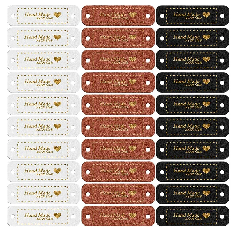 60Pcs Handmade PU Leather Tags Faux Leather Sew On Labels Embellishment Knit Accessories With Holes For DIY Crafts
60Pcs Handmade PU Leather Tags Faux Leather Sew On Labels Embellishment Knit Accessories With Holes For DIY Crafts