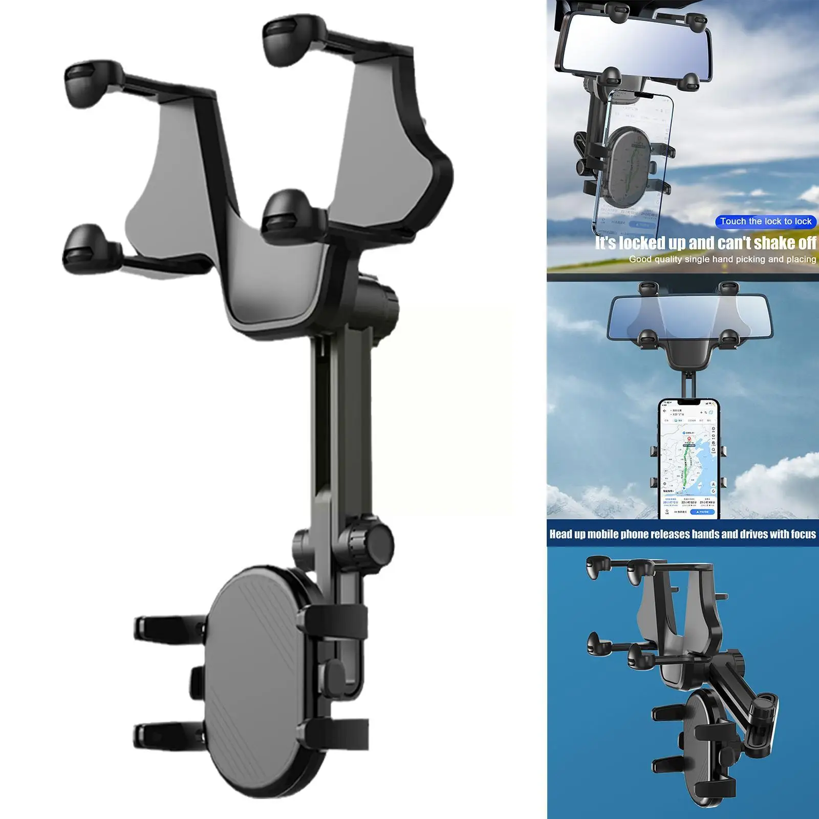 Rearview Mirror Phone Holder For Car Mount Phone And Gps Holder Universal Rotating Adjustable Telescopic 360° Car Phone Hol H1O9
Rearview Mirror Phone Holder For Car Mount Phone And Gps Holder Universal Rotating Adjustable Telescopic 360° Car Phone Hol H1O9