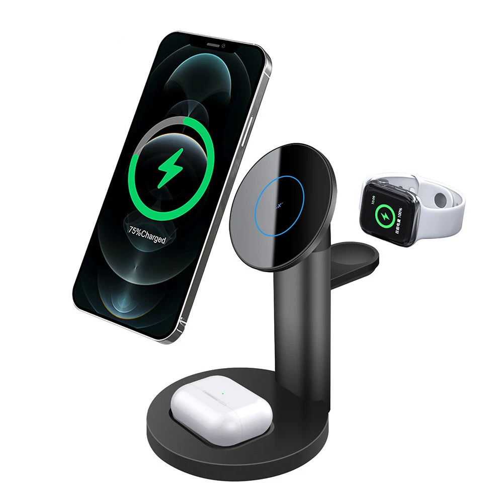 3 In 1 15W Magnetic Wireless Charger Station For iPhone 13 12Pro Max Macsafe Fast Charging Stand For Apple Watch For Airpods Pro
3 In 1 15W Magnetic Wireless Charger Station For iPhone 13 12Pro Max Macsafe Fast Charging Stand For Apple Watch For Airpods Pro