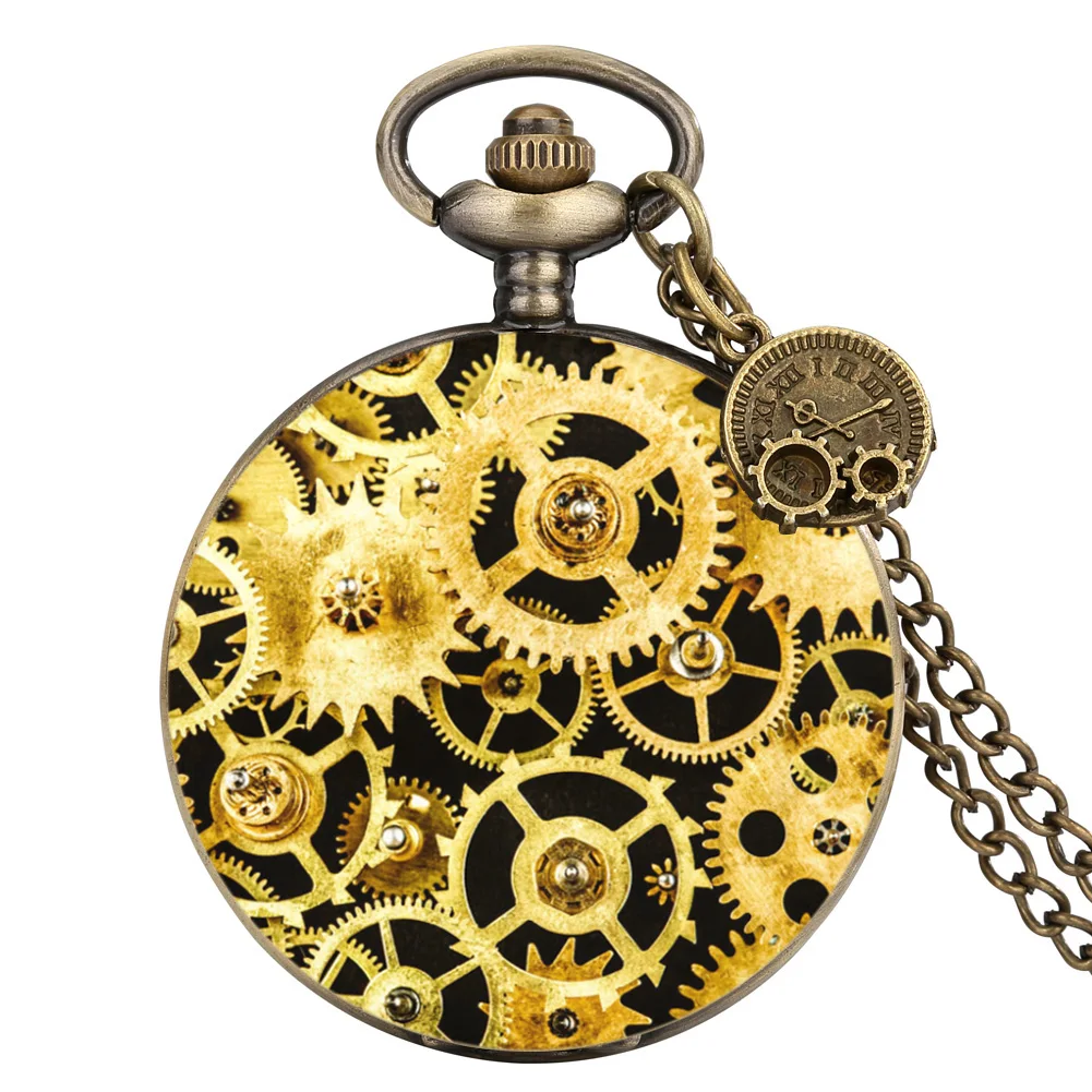 Gold Black Gear Watches Cover Men Women Quartz Pocket Watch Tag with Slim Chain Unisex Luxury Pendant Necklace Clock Unique Gift
Gold Black Gear Watches Cover Men Women Quartz Pocket Watch Tag with Slim Chain Unisex Luxury Pendant Necklace Clock Unique Gift