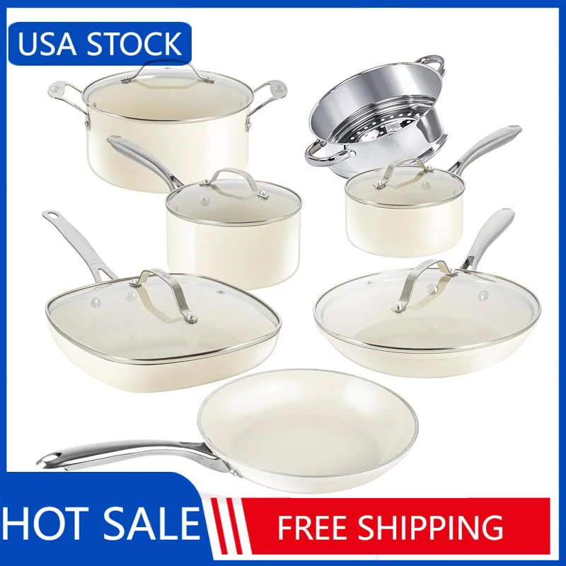 Gotham Steel 12 Pc Pots and Pans Set Nonstick Cookware Set, Pot and Pan Set, Kitchen Cookware Sets, Ceramic Cookware Set
Gotham Steel 12 Pc Pots and Pans Set Nonstick Cookware Set, Pot and Pan Set, Kitchen Cookware Sets, Ceramic Cookware Set