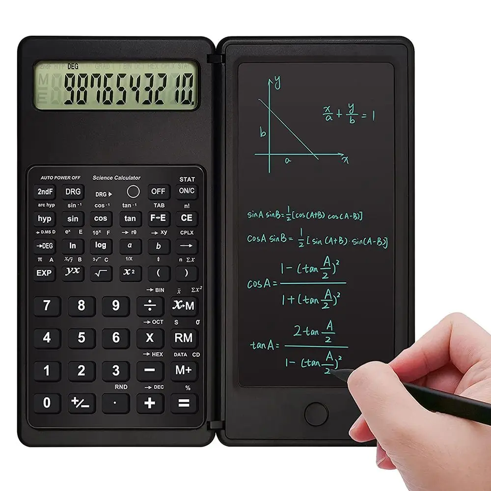 1Pc Foldable Large Display Scientific Calculator E-writer Digital Drawing Pad with Stylus Pen LCD Math Calculator for Office
1Pc Foldable Large Display Scientific Calculator E-writer Digital Drawing Pad with Stylus Pen LCD Math Calculator for Office