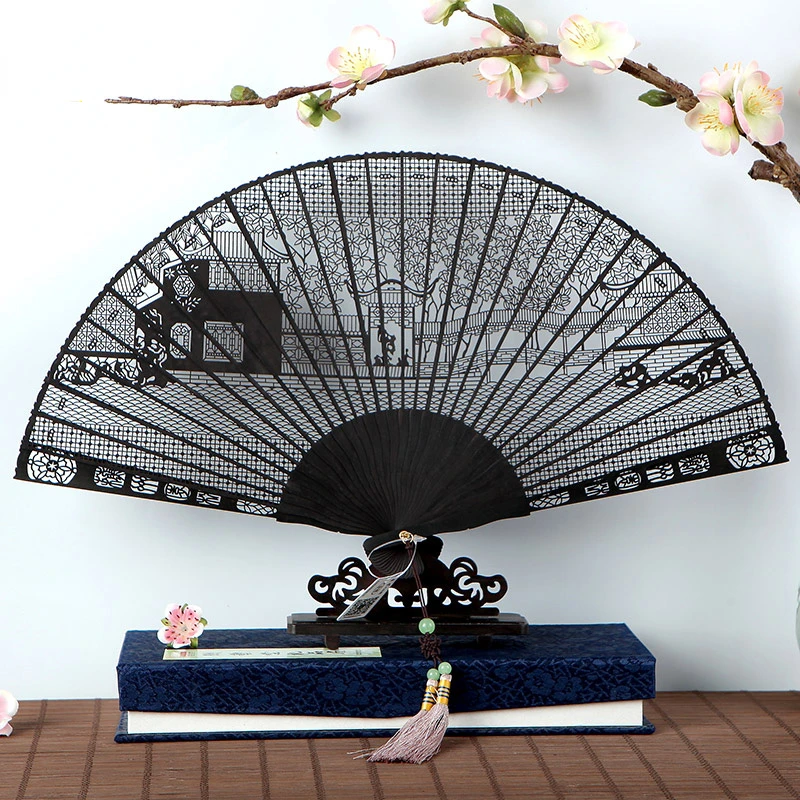 Chinese Classical Folding Fan Ebony Hollow Out Carved Exquisite Hand Fan Handmade Cultural Craft Gift Home Decorative Ventilador
Chinese Classical Folding Fan Ebony Hollow Out Carved Exquisite Hand Fan Handmade Cultural Craft Gift Home Decorative Ventilador