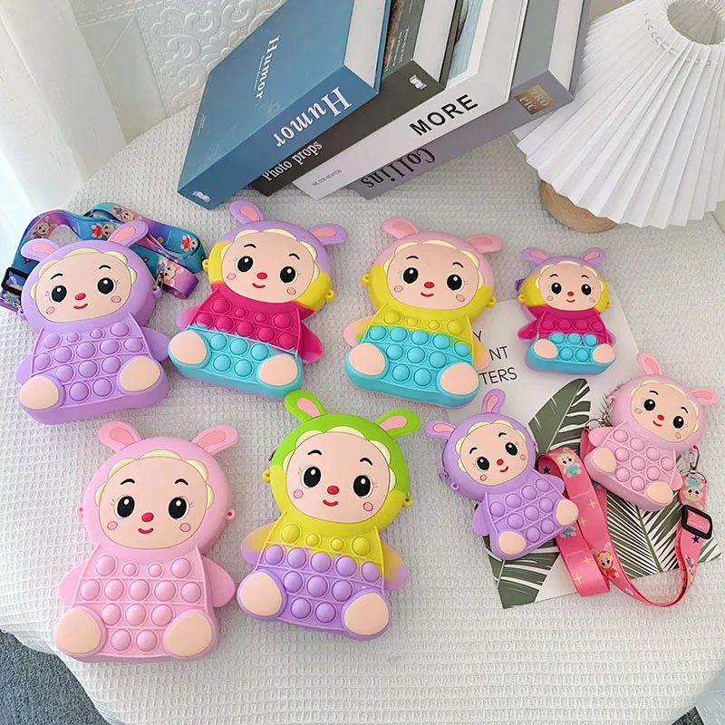 Children's 2022 New Cartoon Cute Girl Shoulder Bag Bubble Press Silicone Messenger Bag Baby Coin Purse
Children's 2022 New Cartoon Cute Girl Shoulder Bag Bubble Press Silicone Messenger Bag Baby Coin Purse