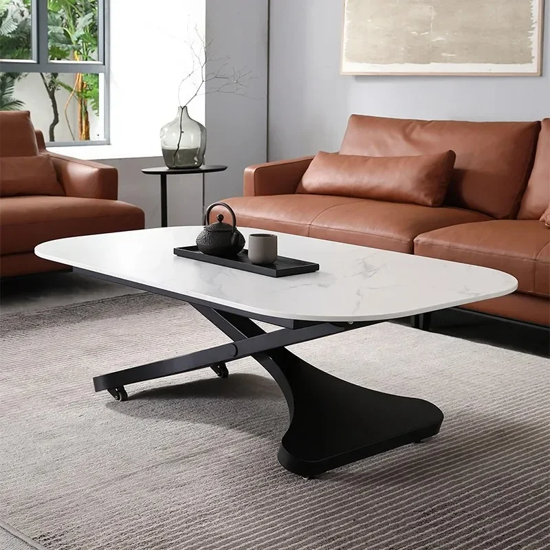 

Скандинавский Многофункциональный итальянский минималистичный каменный столик, подъемный журнальный столик, обеденный стол, мебель для гостиной