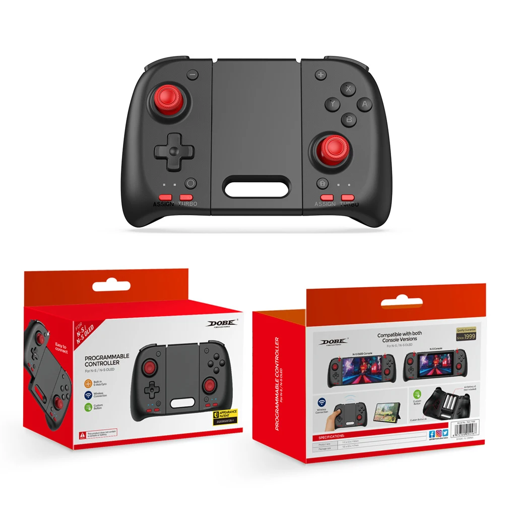 Wireless Game Controller Detachable Gamepad Portable Programmable Joystick Battery Operated Gaming Console Accessories
Wireless Game Controller Detachable Gamepad Portable Programmable Joystick Battery Operated Gaming Console Accessories