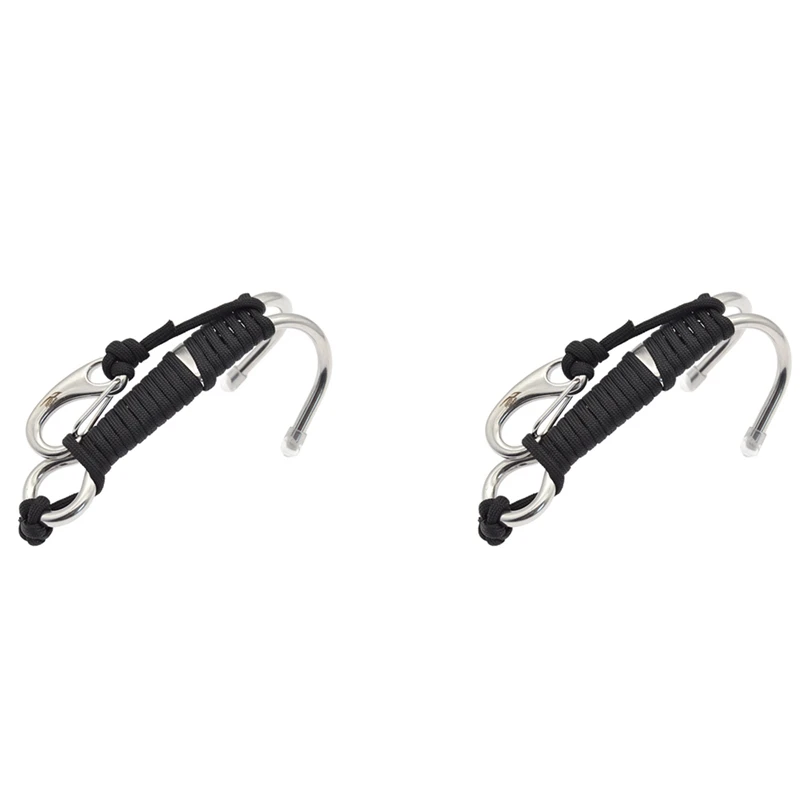 2X KEEP DIVING Scuba Diving Double Dual Stainless Steel Reef Drift Hook With Line And Clips Hook Black
2X KEEP DIVING Scuba Diving Double Dual Stainless Steel Reef Drift Hook With Line And Clips Hook Black