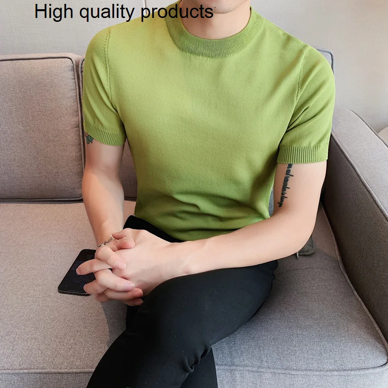 2023 Brand clothing Men Summer High Quality Casual Knit T-Shirts/Male Slim Fit Solid Color Short Sleeve knit T-shirt S-3XL
2023 Brand clothing Men Summer High Quality Casual Knit T-Shirts/Male Slim Fit Solid Color Short Sleeve knit T-shirt S-3XL