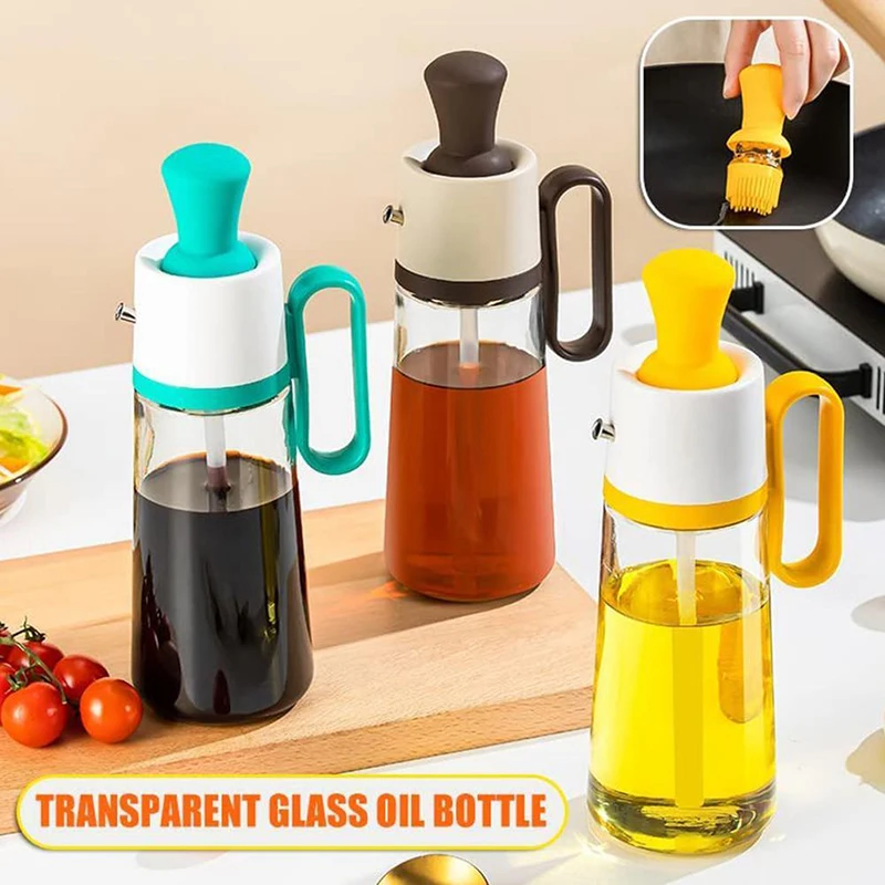 New 2 In 1 Oil Dispenser Bottle With Brush Liquid Seasoning Big Capacity Bottle Kitchen Supplies Accessories Multifunction
New 2 In 1 Oil Dispenser Bottle With Brush Liquid Seasoning Big Capacity Bottle Kitchen Supplies Accessories Multifunction